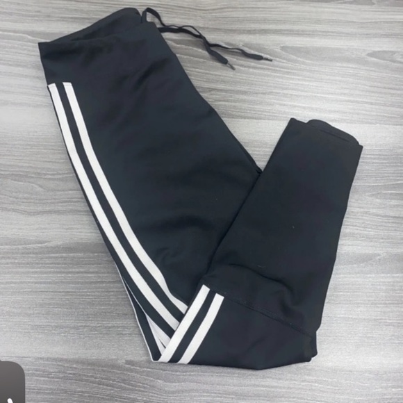 Adidas 3 Stripe Energy Running Climalite Compression Tights Black Size Small - Picture 2 of 12